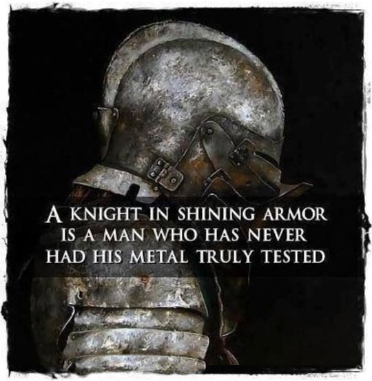 A knight in shining armor.
