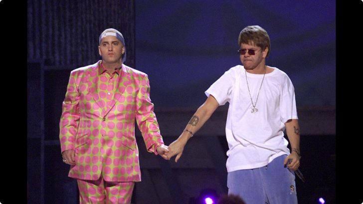 Fabulous Eminem with gangster Elton John