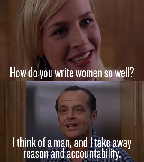 Jack Nicholson on writing women.