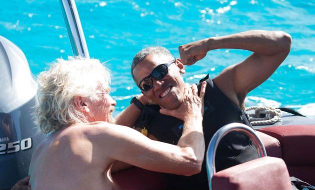 Obama kickin it at the Caribbean. He already looks ten years younger.