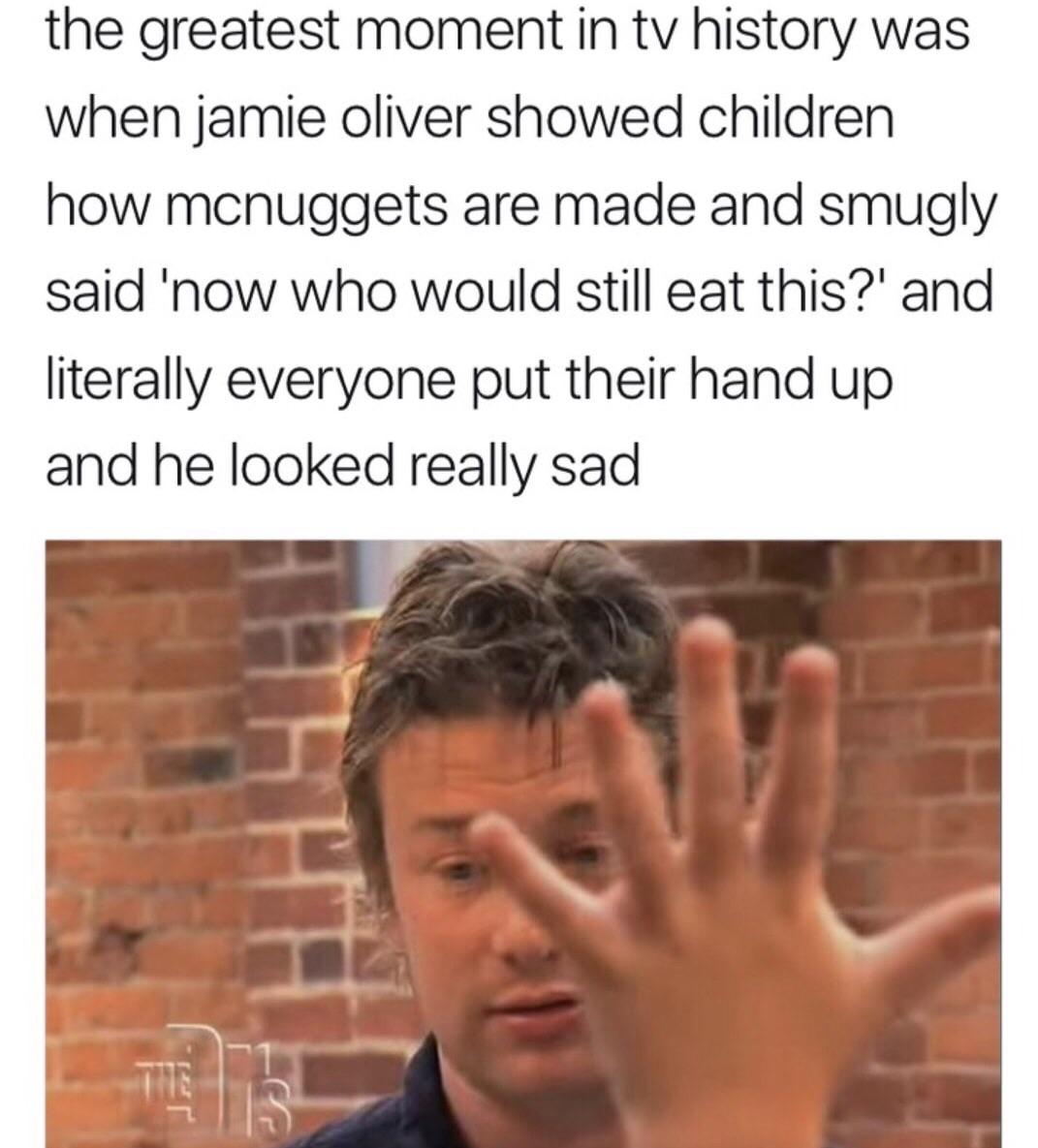The moment Jamie Oliver gave up.