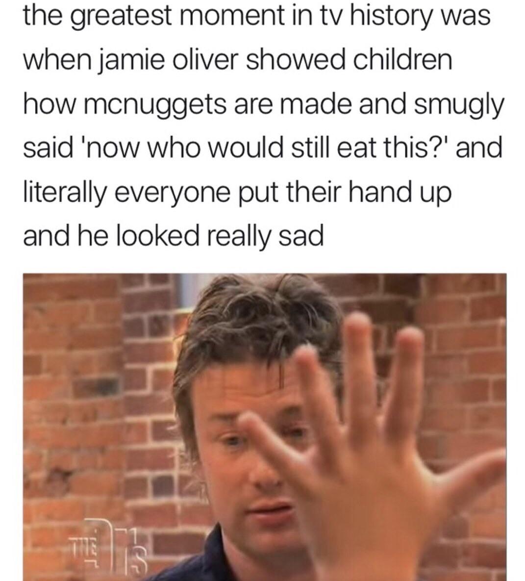 The moment Jamie Oliver gave up.