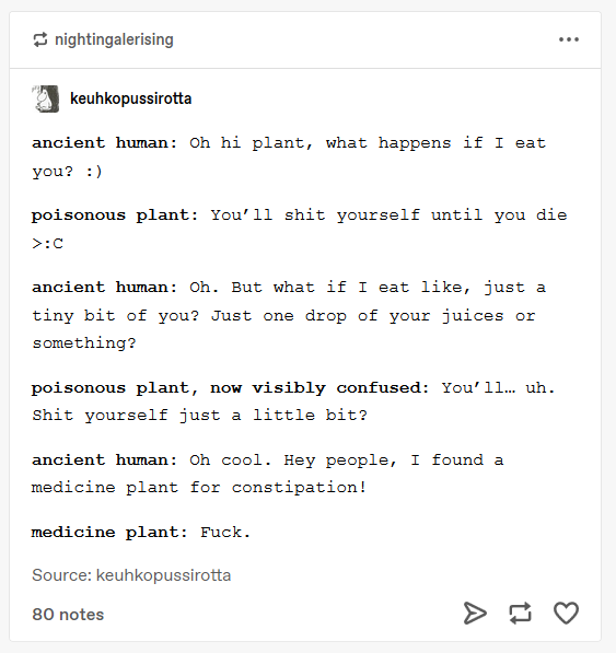 Human versus plant.