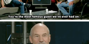 Patrick Stewart keeps it real