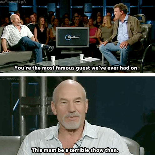 Patrick Stewart keeps it real