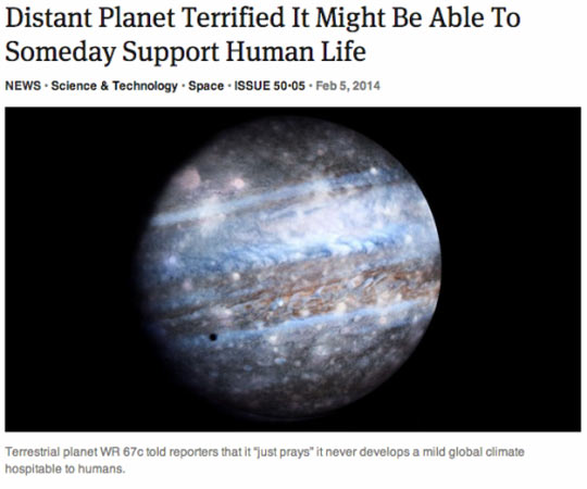 Distant planet is terrified...