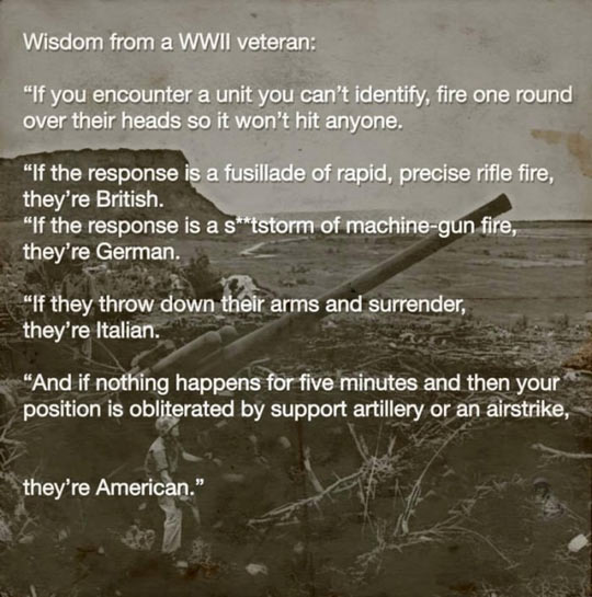 Wisdom from a WWII veteran.