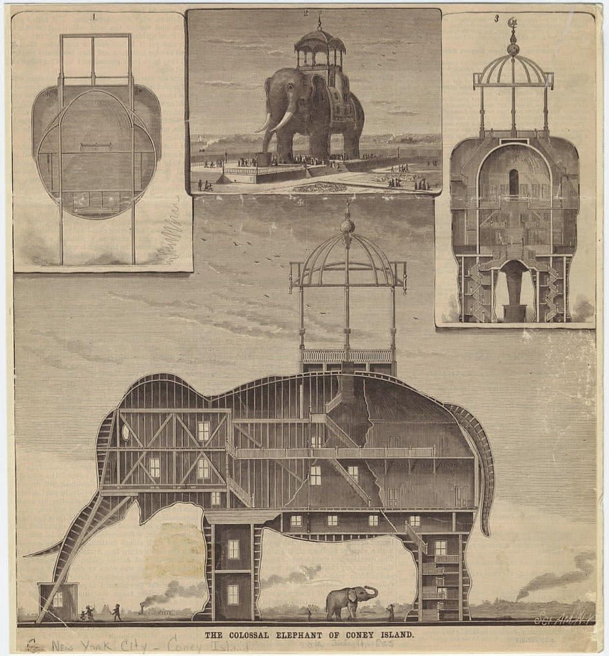 The Elephant Hotel of Coney Island, circa 1884.