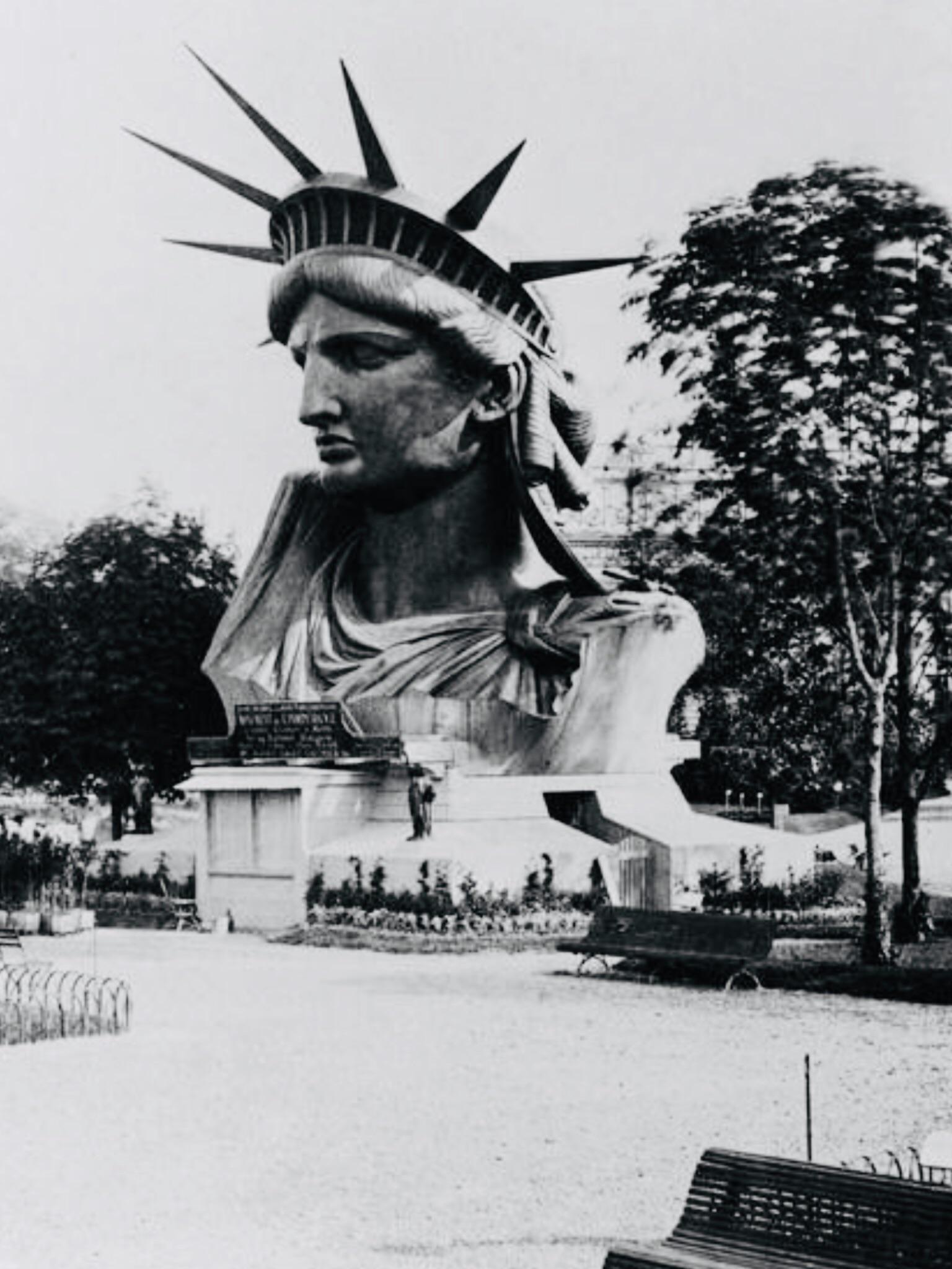 The Statue of Liberty's head on display at the Paris World's Fair - cicada 1878
