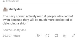 Navy tactics.