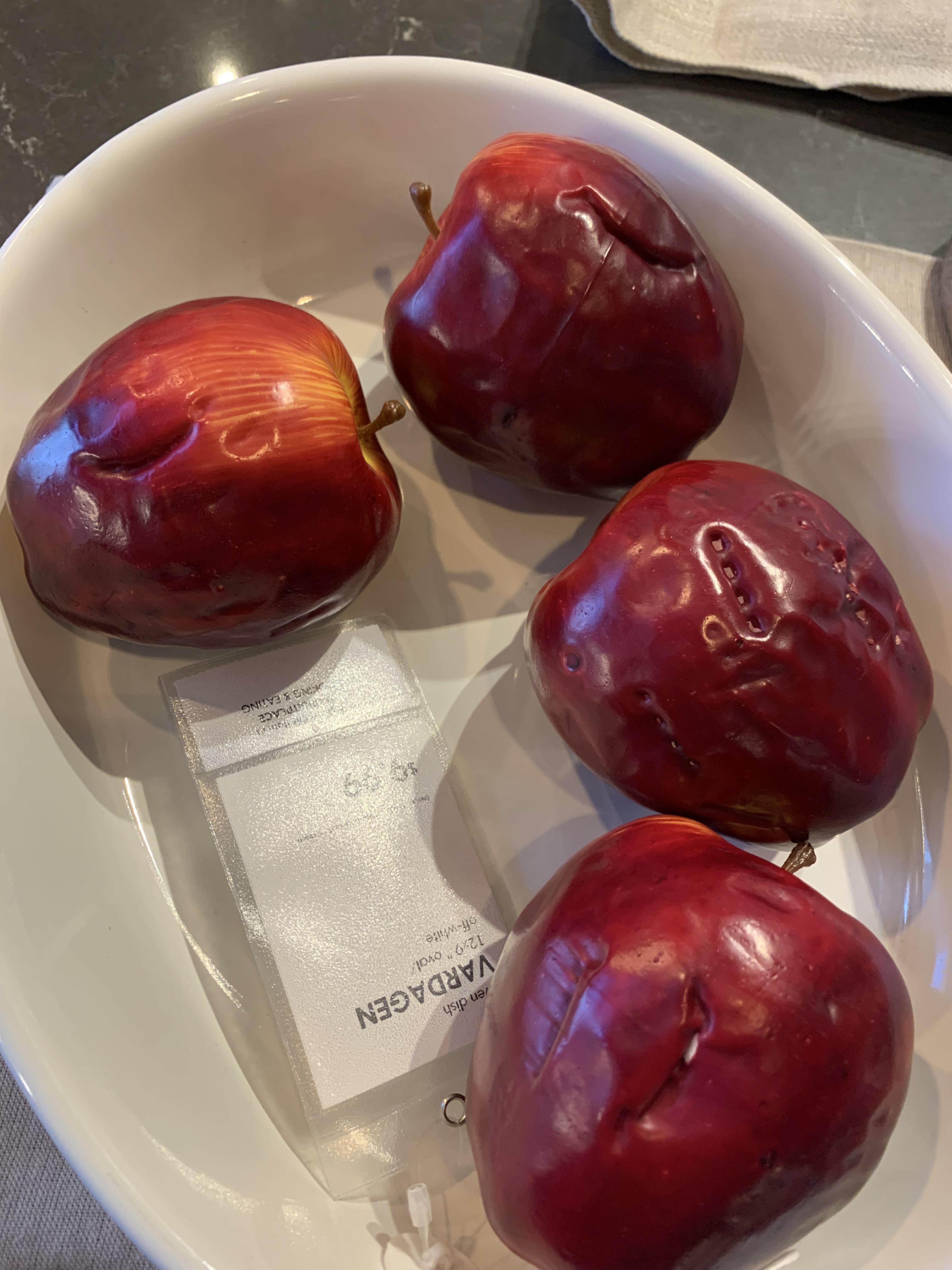 The concerning amount of bite marks on IKEA display apples...