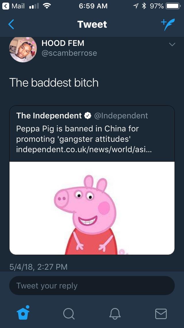 Peppah Pig is straight G