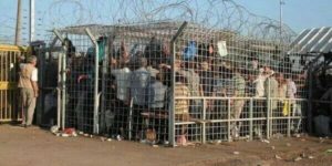 An Israeli human corral in the occupied west bank.