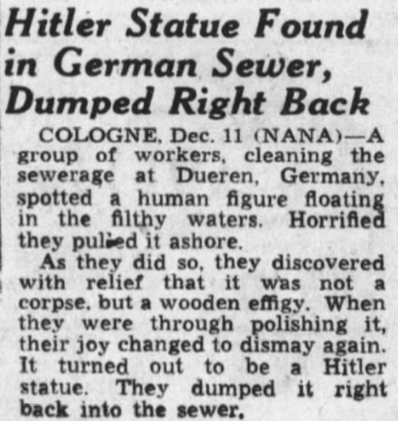 How ze Germans dealt wis zer statues, circa 1949.