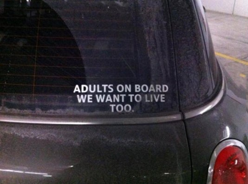 Adults on board.