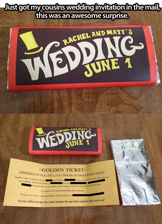 Wedding invitation win.