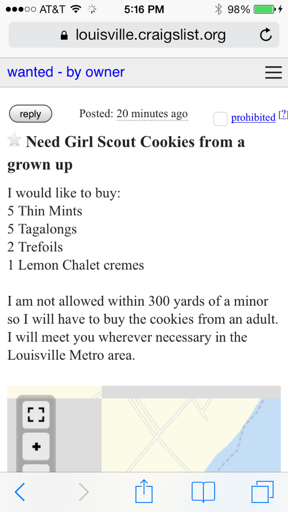 Craigslist cookie creep.