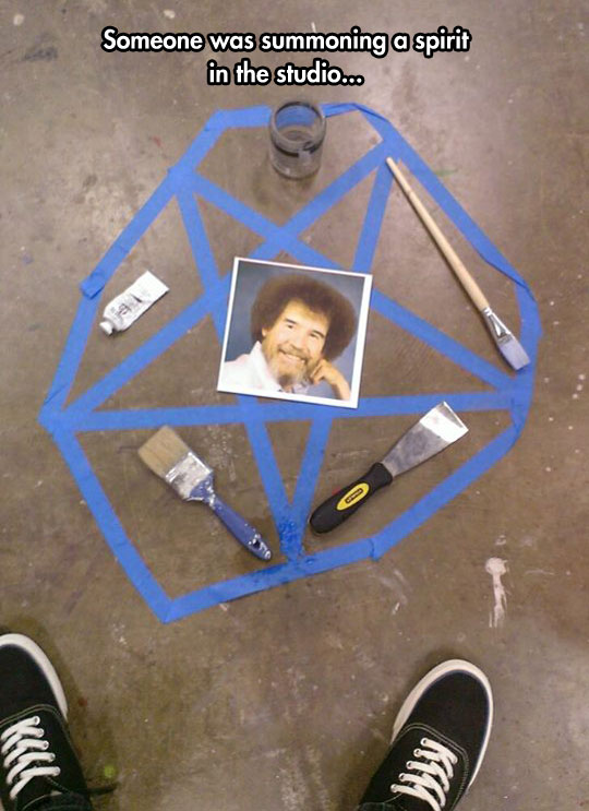 Summoning the art spirits.