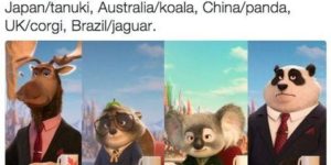Zootopia newscasters by region