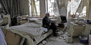 An Old man in Syria having a peaceful moment