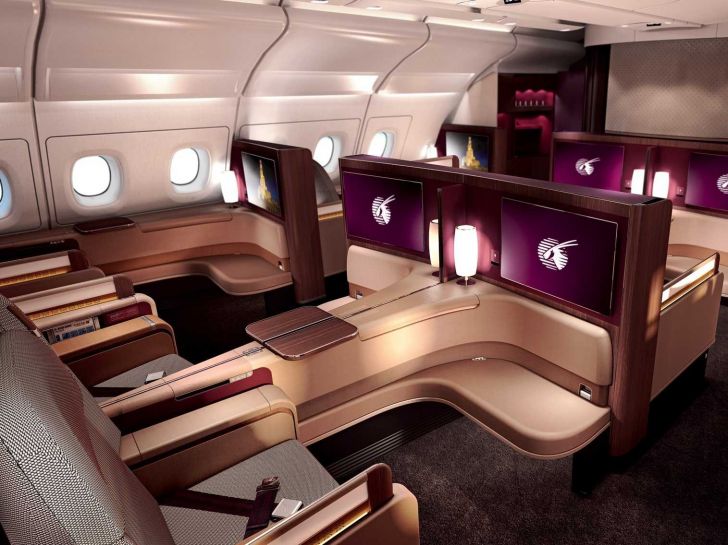 First-class seats on Qatar Airways' new A380.
