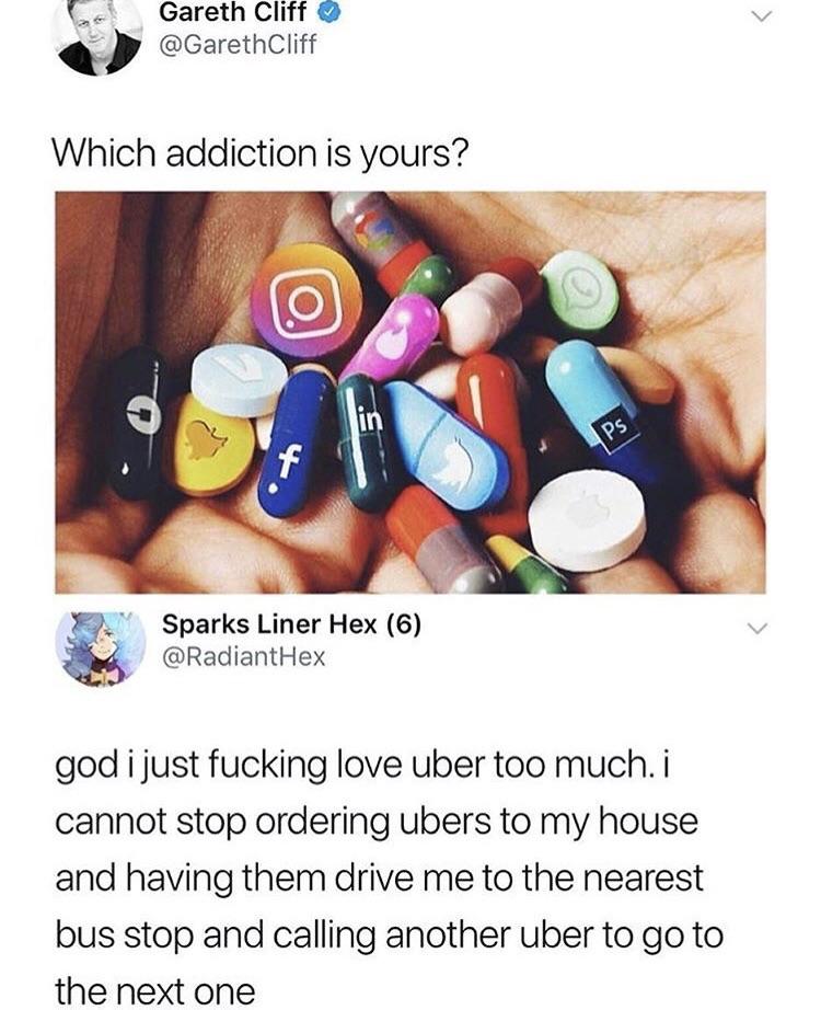 I am suffering from uber addiction...