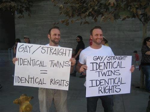 Identical twins = Identical rights.