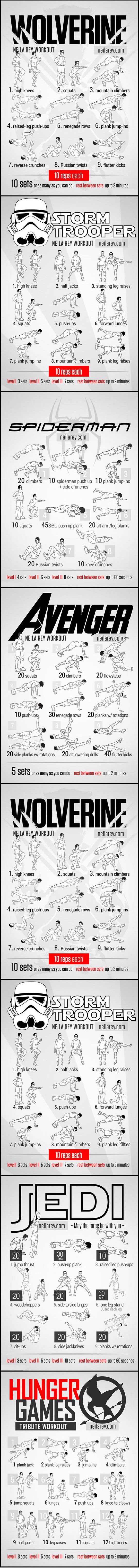 Movie workout routines.