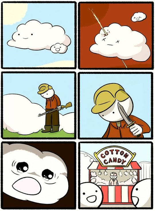Where cotton candy comes from.