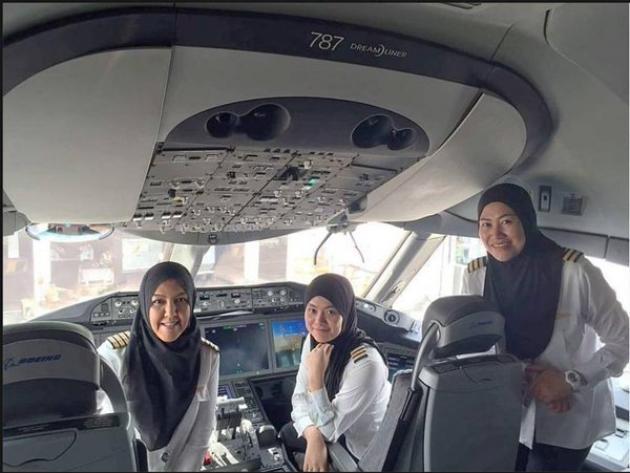 An all-female crew lands an airliner into a country they’re not allowed to drive in.