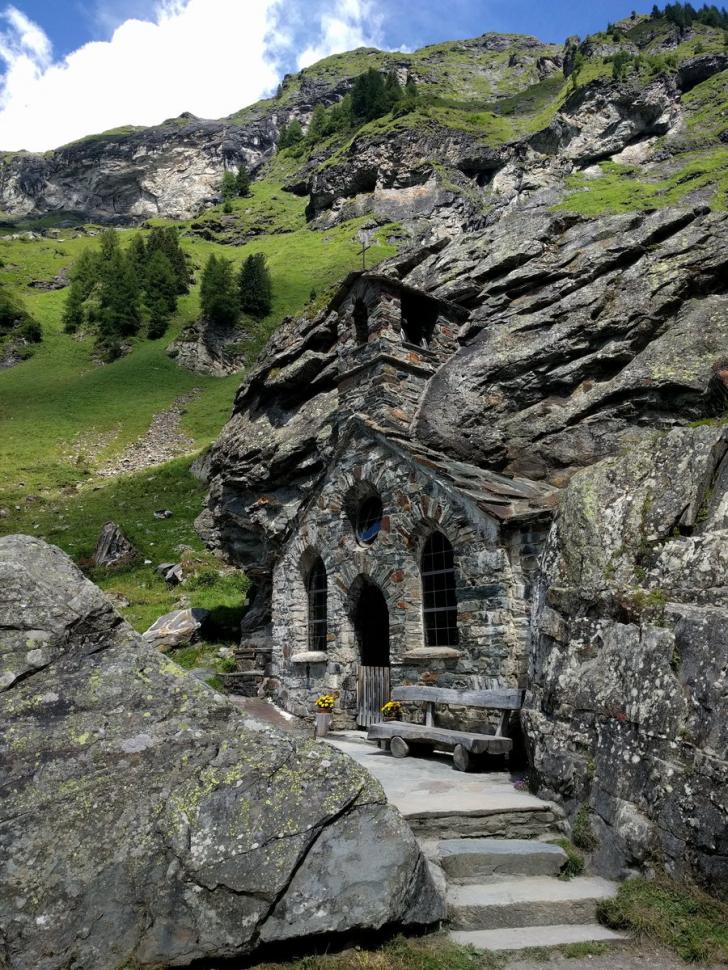 Church carved inside a rock, Austria