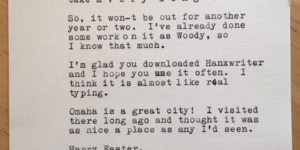 Tom Hanks answers a fan letter.