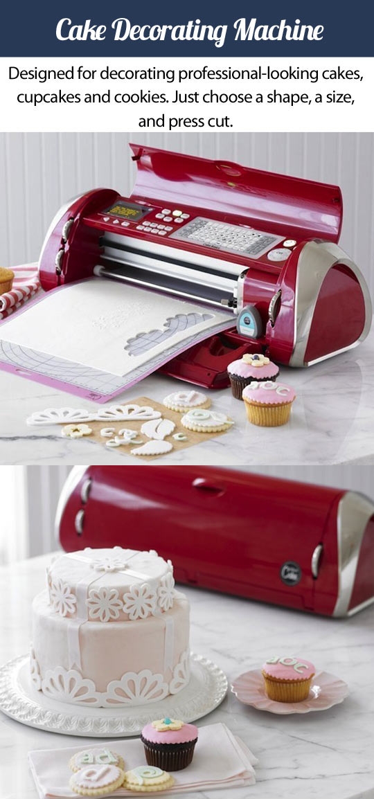 Cake decorating machine.