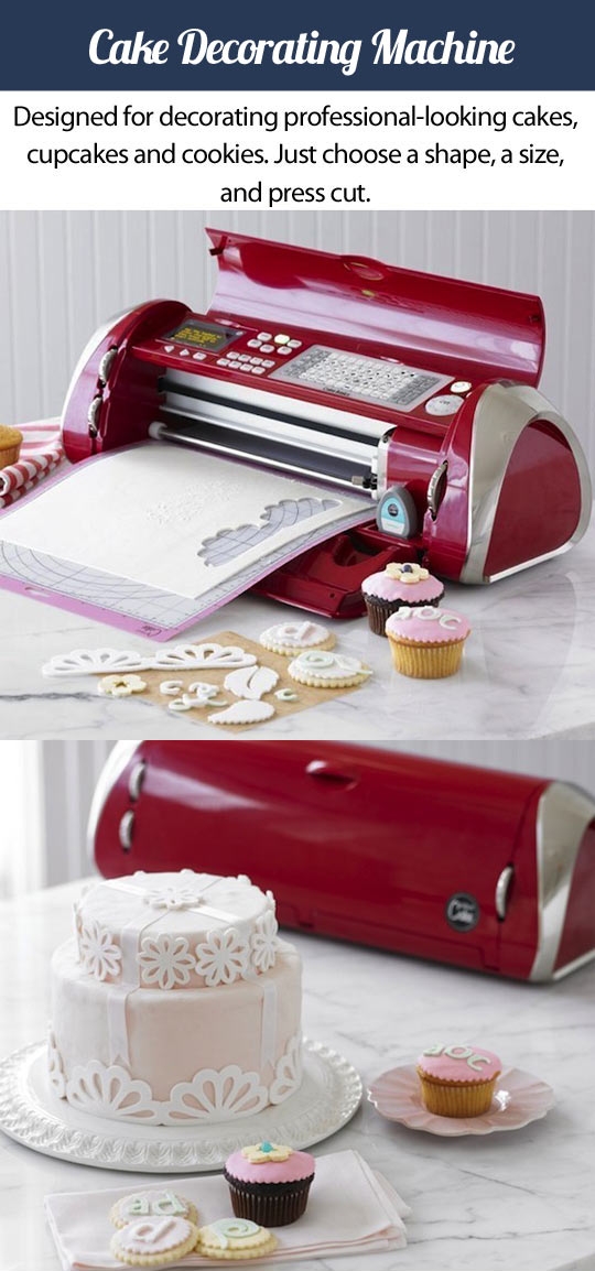 Cake decorating machine.