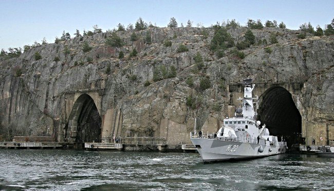 Naval base in Sweden.