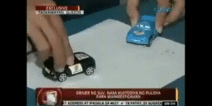 How car accidents are simulated in the Philippines
