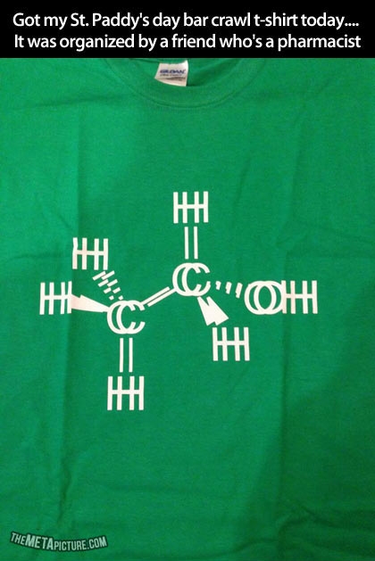 St. Paddy's day bar crawl t-shirt.