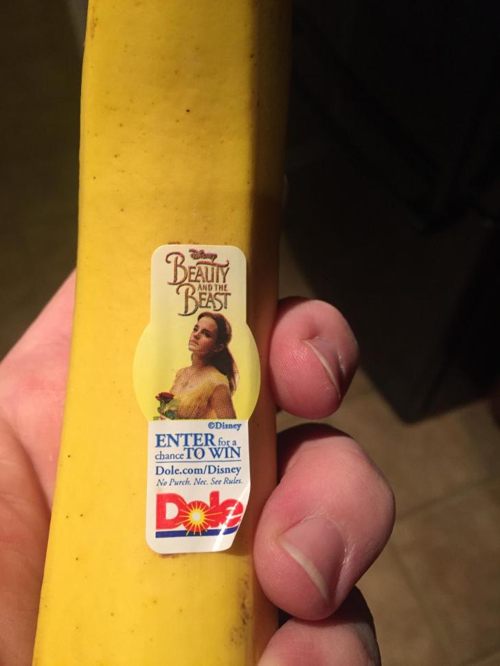 The only time I'll ever have Emma Watson on my banana.