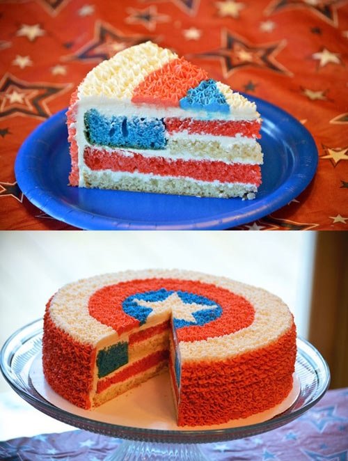 Captian America Cake.