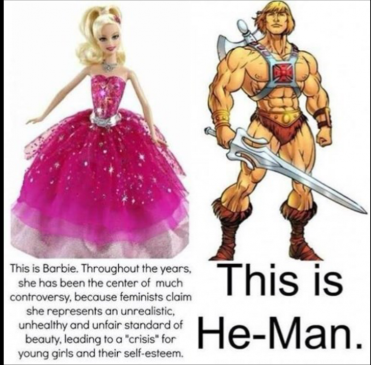 Which gender has unrealistic standards?