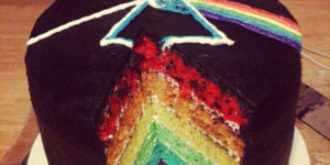 Dark side of the cake.