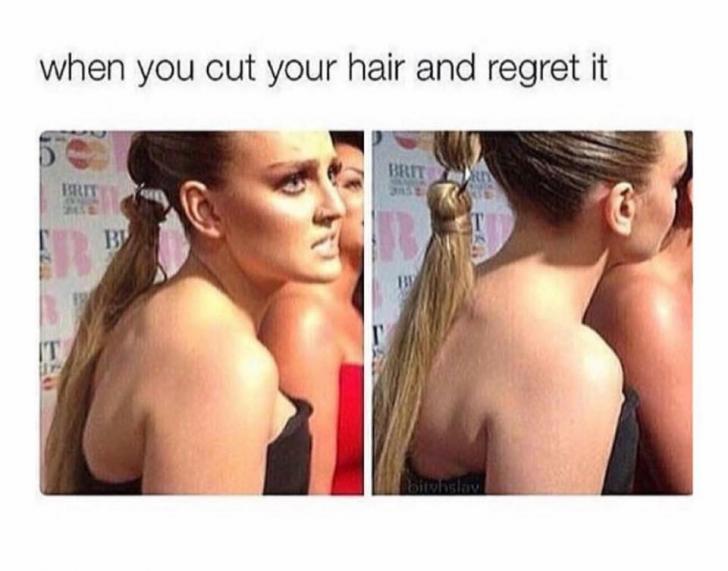 when you cut your hair and regret it