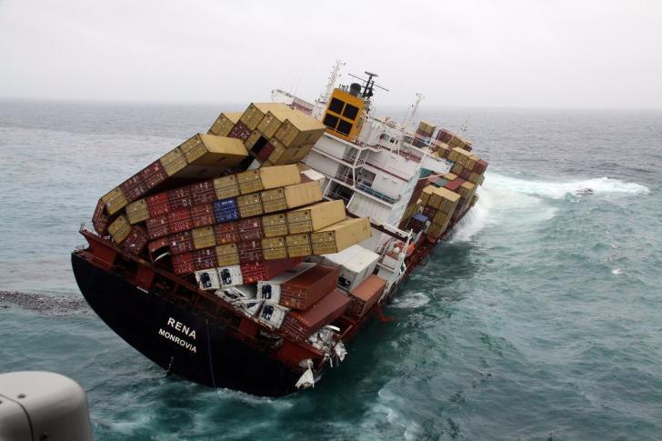 A cargo ship's final moments