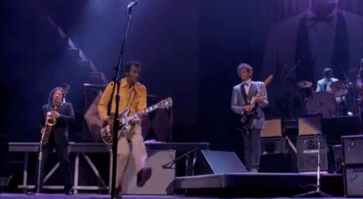 The Duck Walk, the late Chuck Berry's signature move.