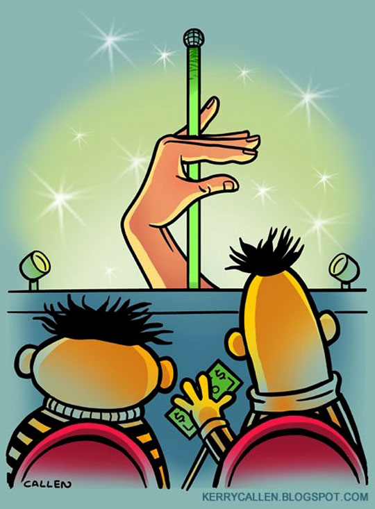 Bert and Ernie indulge - Boys night out