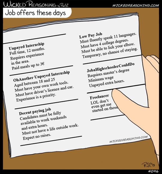 Job offers these days...