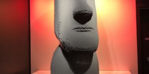 1:1 Easter Island head made of LEGO