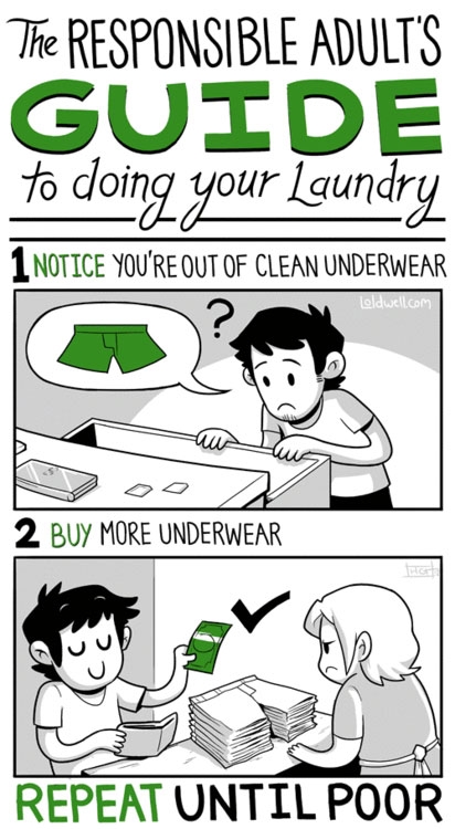 The responsible adults guide to doing your laundry.