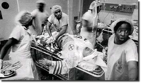 Black physicians treating in the ER a member of the KKK