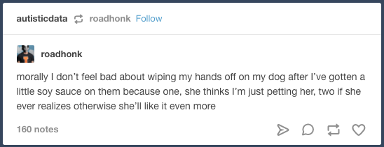 Wiping your hands on whatever's around